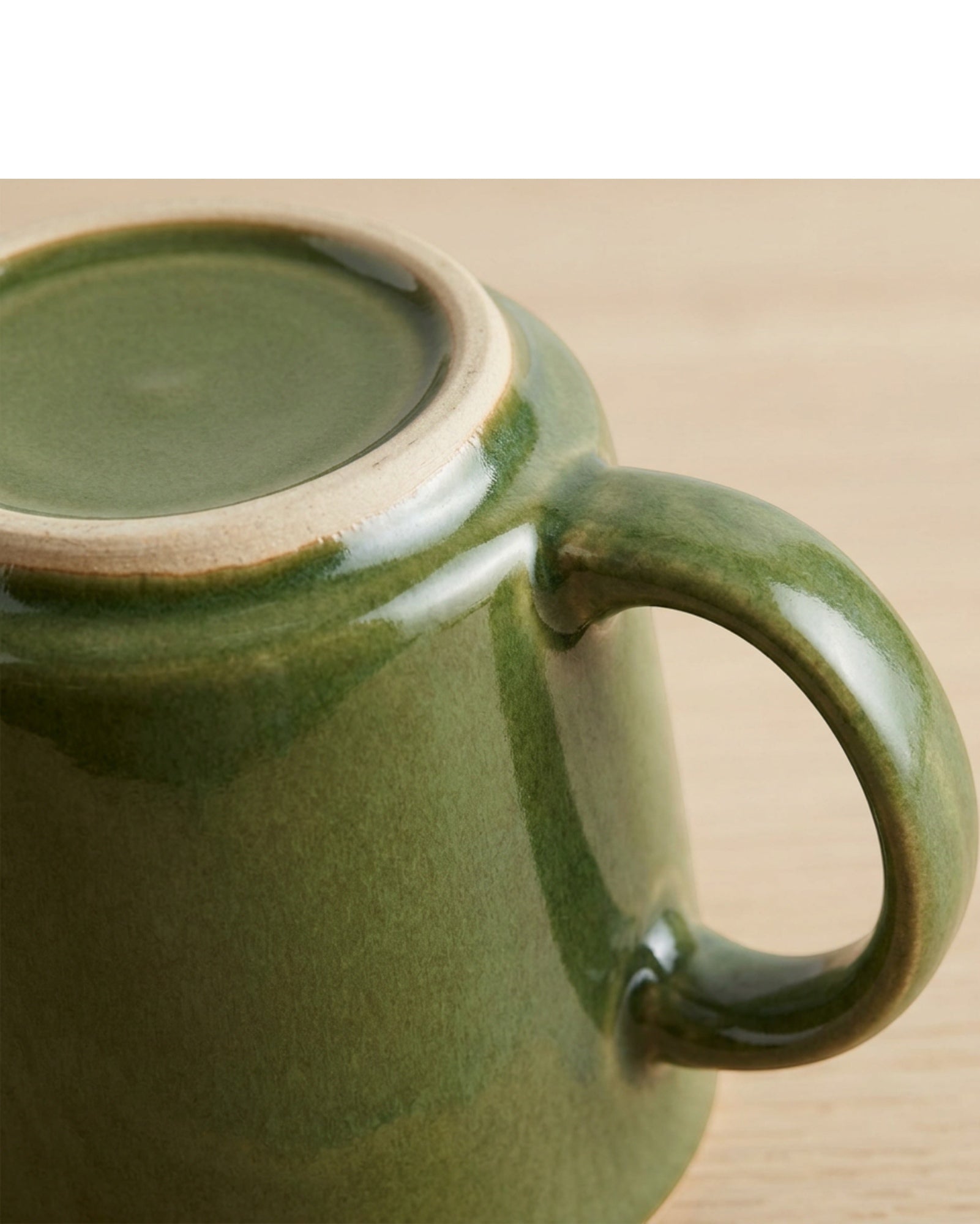 Zexan Low Diner Stoneware Coffee Mug 360 ml Moss - Detail view
